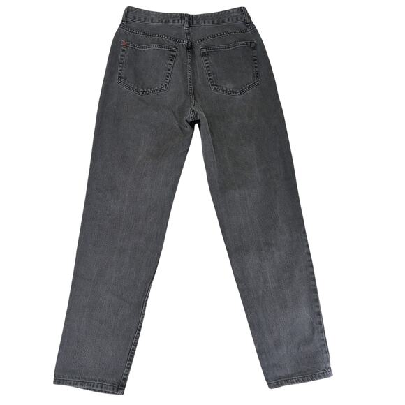 BDG Mom Jeans Black Gray Faded Wash Women's 28 High-rise Tapered Leg Rigid Denin - Picture 2 of 8